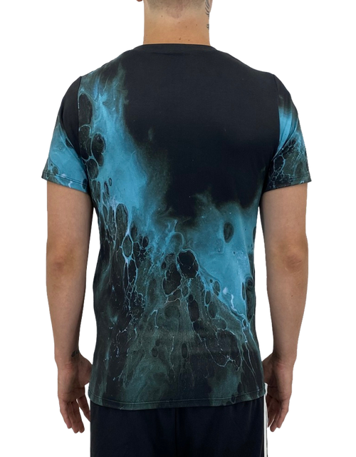 Load image into Gallery viewer, Black Blue Splash Men's T-shirt
