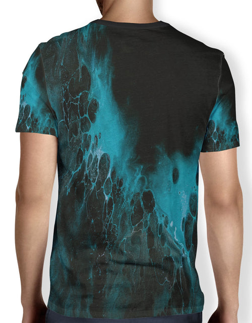 Load image into Gallery viewer, Black Blue Splash Men's T-shirt
